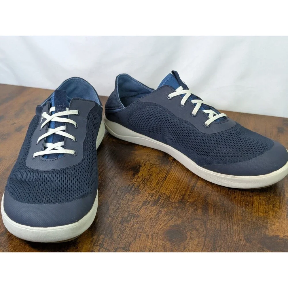 OluKai Shoes Mens US Size 13 EU 46 Moku Pae Blue Mesh Sneakers Lightweight